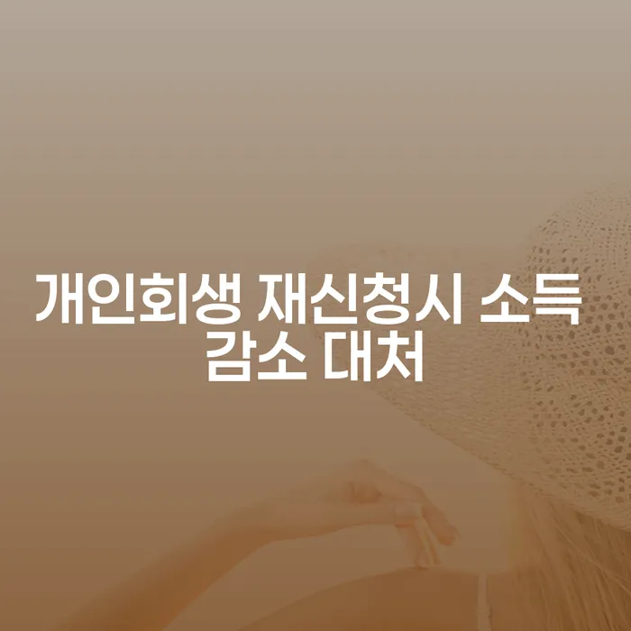 개인회생 재신청 시 소득 감소에 어떻게 대처해야 할까요?